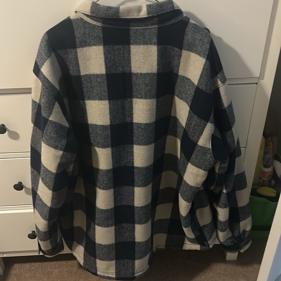 Columbia plaid flannel jacket XL blue/white brand new - Picture 5 of 5